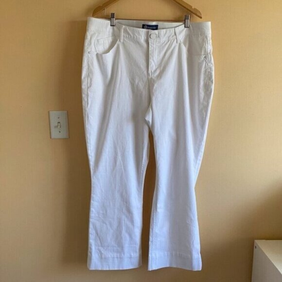 Democracy Ab Solution Jeans Womens 20W White Bootcut Mid Rise Slimming Tummy - Picture 2 of 15